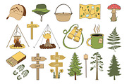 Camping Clipart Set, a Decorative Illustration by Mari_Caliart (Thumbnail 3 of 15)