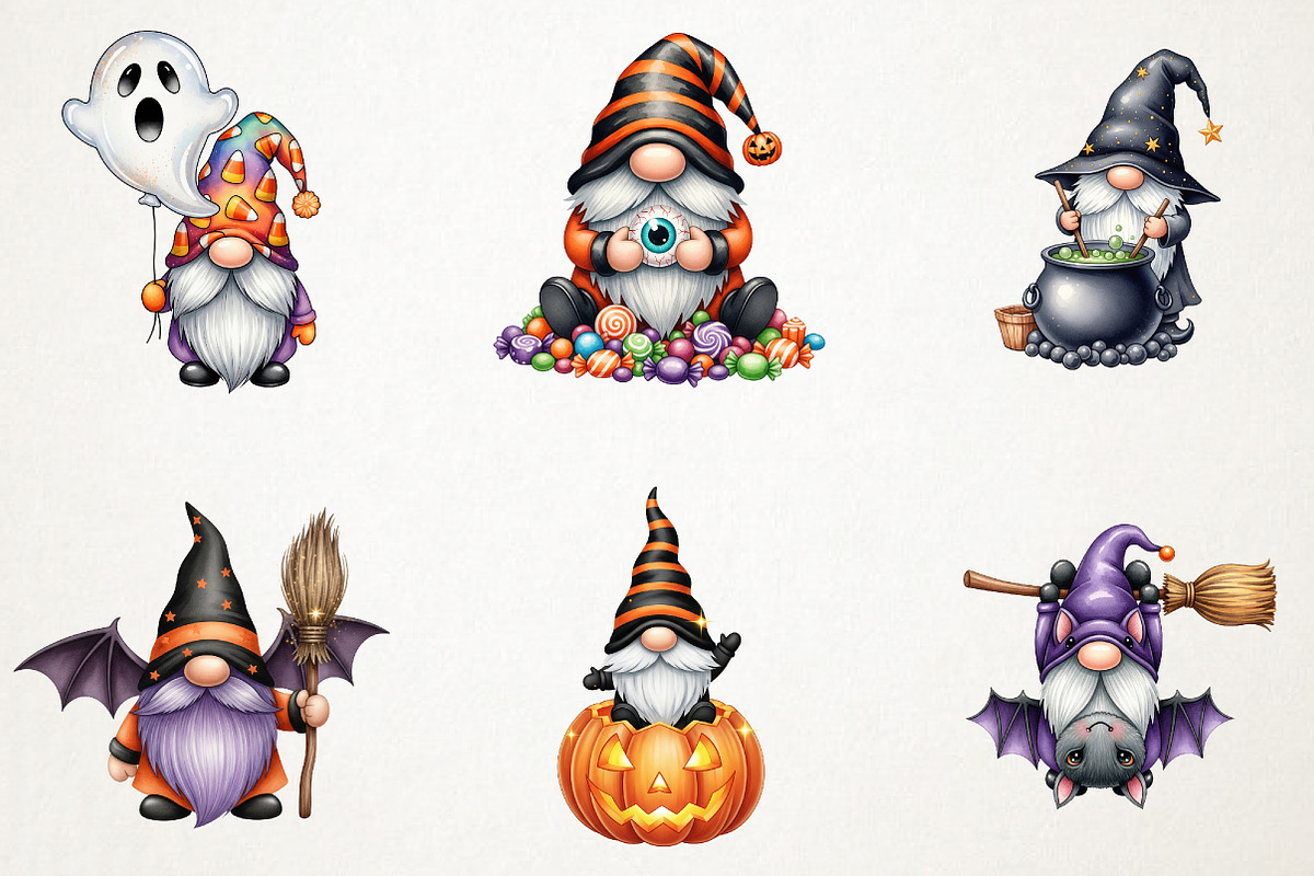 Halloween Cute Gnome Sublimation, an Illustration by RobertsArt (Photo 6 of 7)