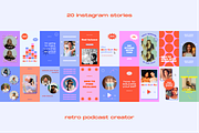 Matriarchy Canva Retro Podcast Insta, a Social Media Template by Luna Studio (Thumbnail 5 of 7)