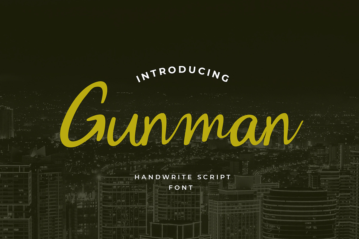 Gunman Handwritten Font, a Script Font by UICreative