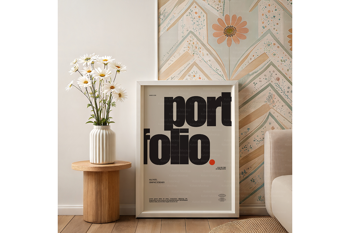 Minimal Boho Frame Mockup Scene, a Product Mockup by MockupWizard (Photo 5 of 5)