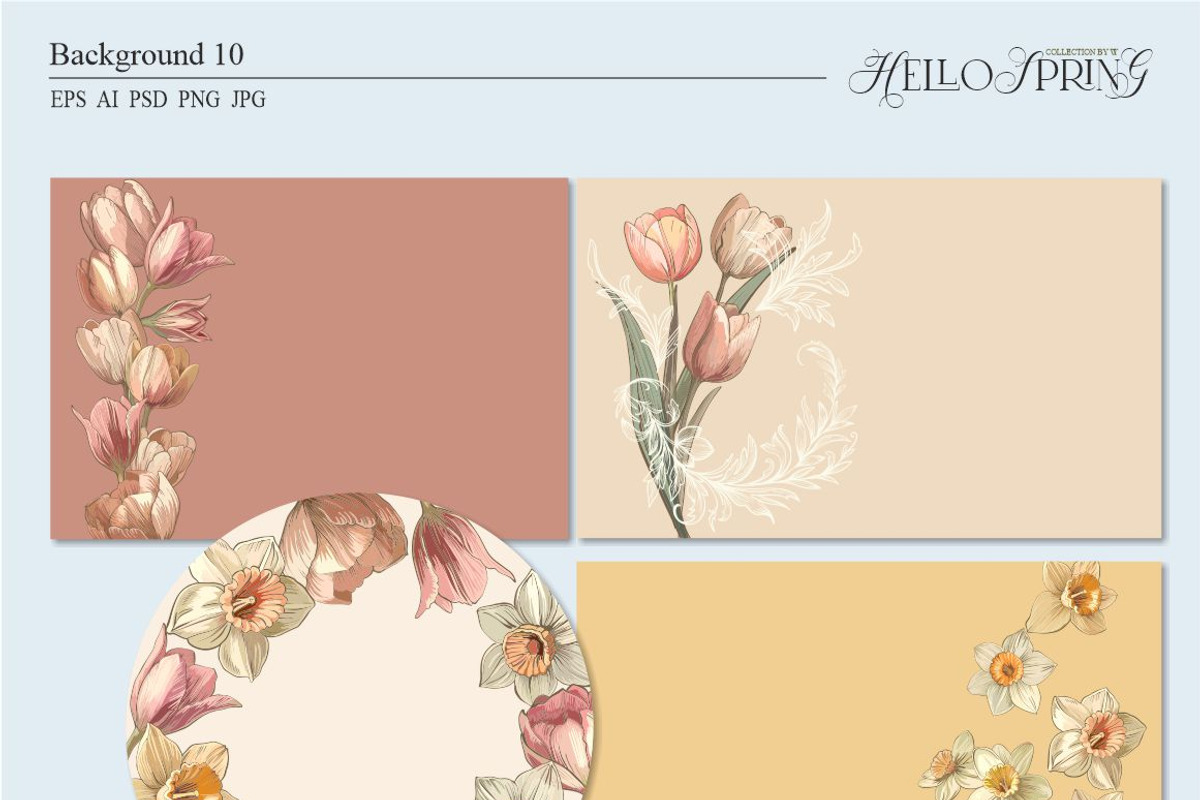 Hello Spring(Vintage Set), a Seasonal Illustration by Collection by VY (Photo 11 of 13)