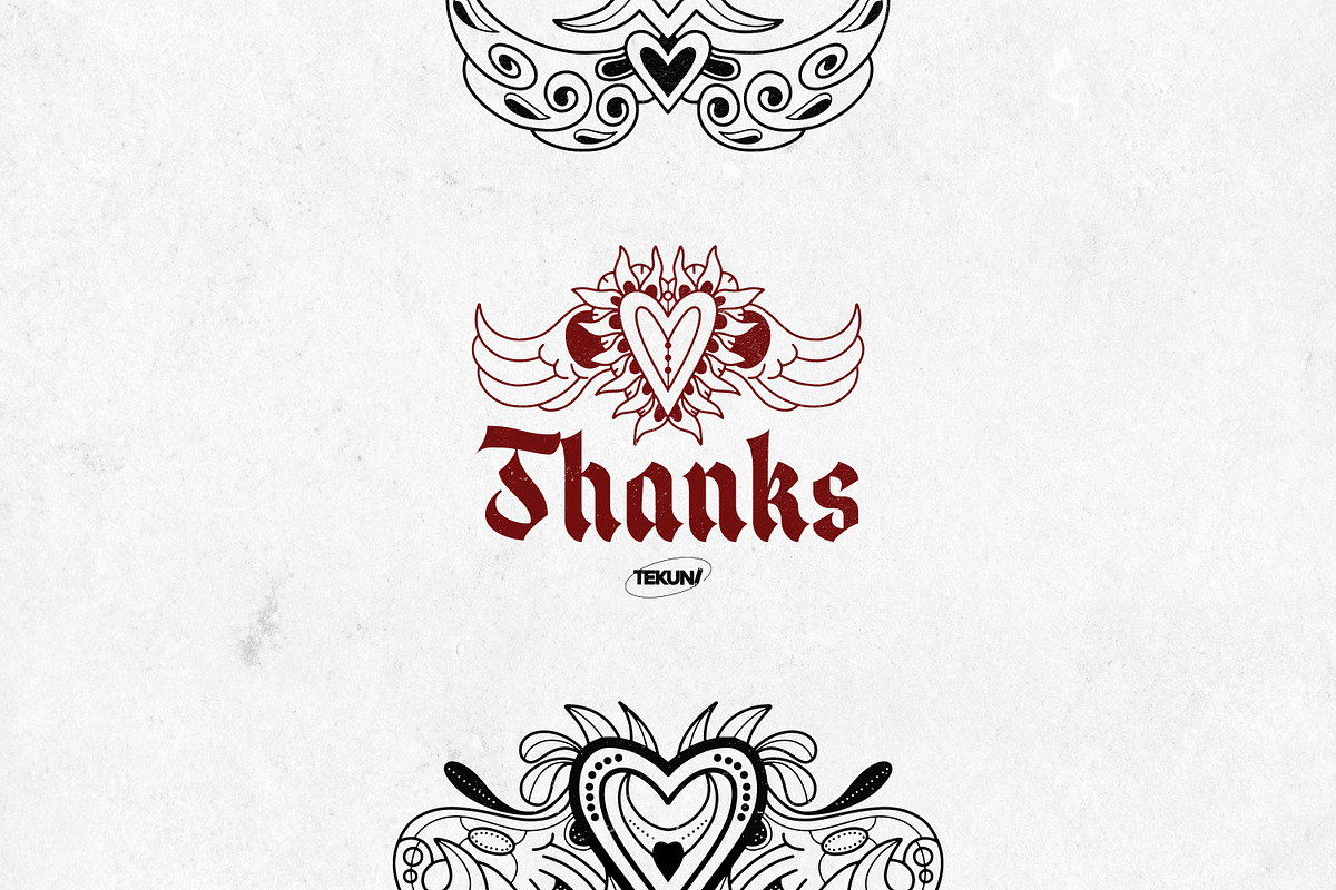 Ornamental Heart Hand Drawn, a Decorative Illustration by Tekuni (Photo 13 of 13)