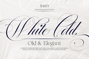 White Cold | Old And Elegant, a Script Font by Alcode