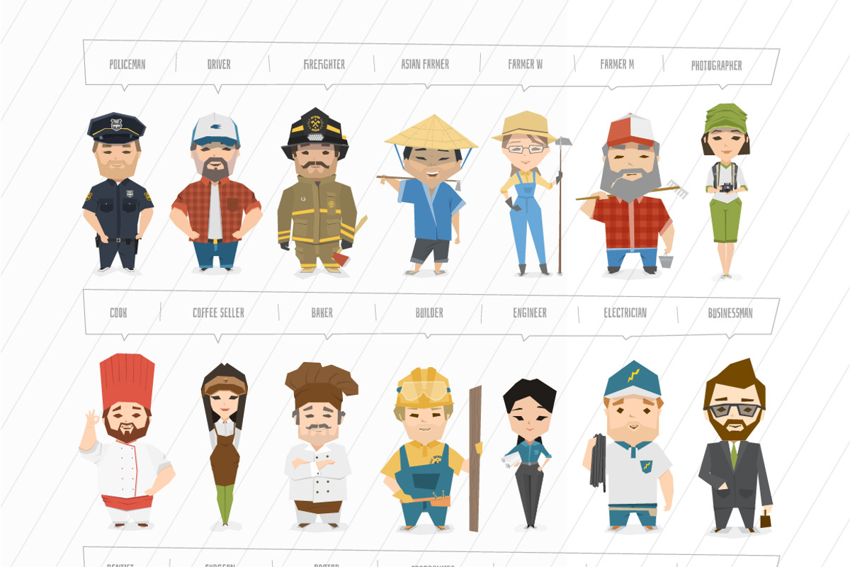21 Professions characters., a Graphic by Drumcheg (Photo 4 of 4)