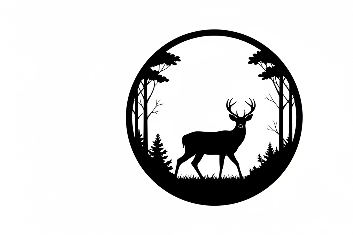 Beautiful deer forest circle art, an Illustration by Amazin_art (Photo 27 of 32)