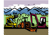 Tree Mulching Bush Hogging Trees WPA, a Decorative Illustration by patrimonio (Thumbnail 1 of 3)