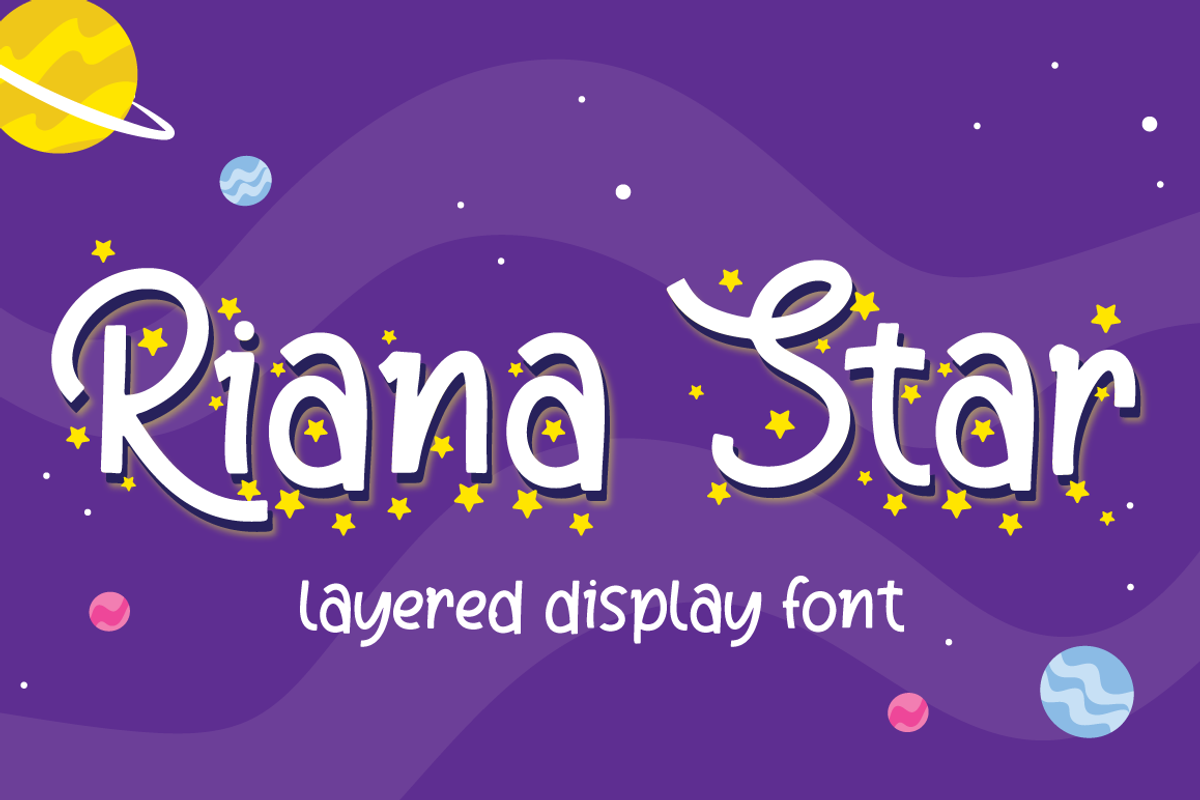 Riana Star - Display Font, a Script Font by Attype (Photo 1 of 8)