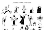Creepy Cuties: Halloween Characters, a Seasonal Illustration by Veyla (Thumbnail 3 of 7)
