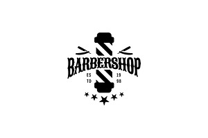 Barbershop logo icon illustration, a Branding & Logo Template by Dyn Studio