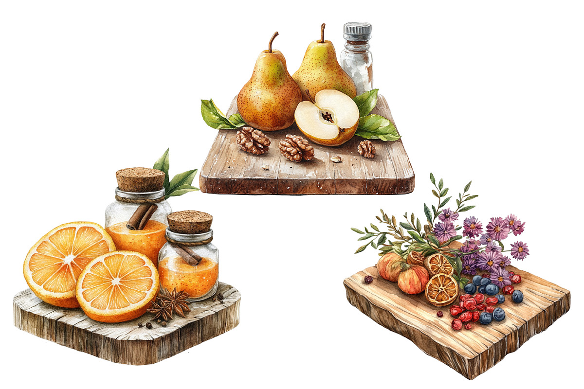 Watercolor Autumn Cutting Board, an Illustration by Designworld (Photo 5 of 6)