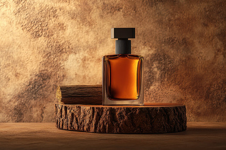 Elegant glass bottle showcases scent, a Photo by Beautiful things