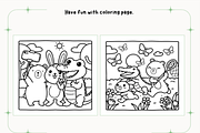 Capybara and Friends Coloring Pages, an Animal Illustration by Design Station (Thumbnail 3 of 4)