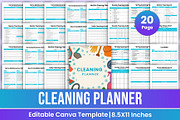 Cleaning Planner Canva Template, a Stationery Template by Mustafiz (Thumbnail 1 of 5)