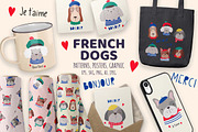 Cute French Dogs vector collection, an Animal Illustration by Irina Ostapenko (Thumbnail 1 of 8)