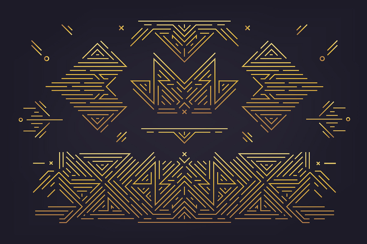 Art Deco Geometric Design Elements, a Pattern Graphic by Marylia (Photo 6 of 13)
