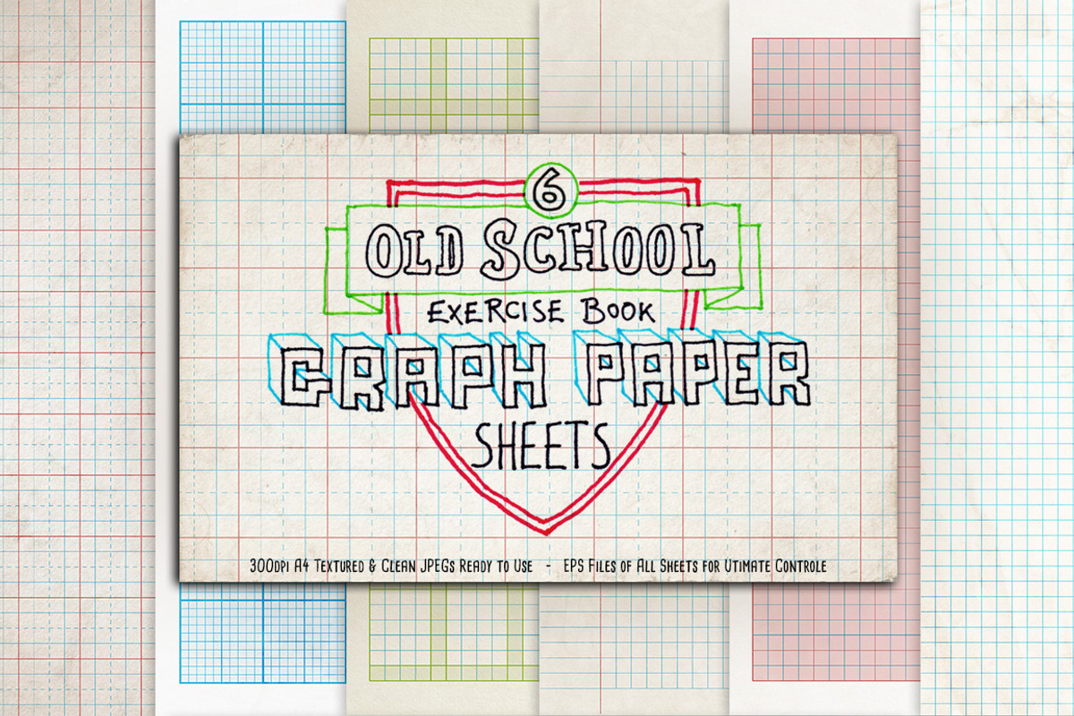 Old School Exercise Book Graph Paper, a Texture Graphic by Fendell Projects (Photo 1 of 3)
