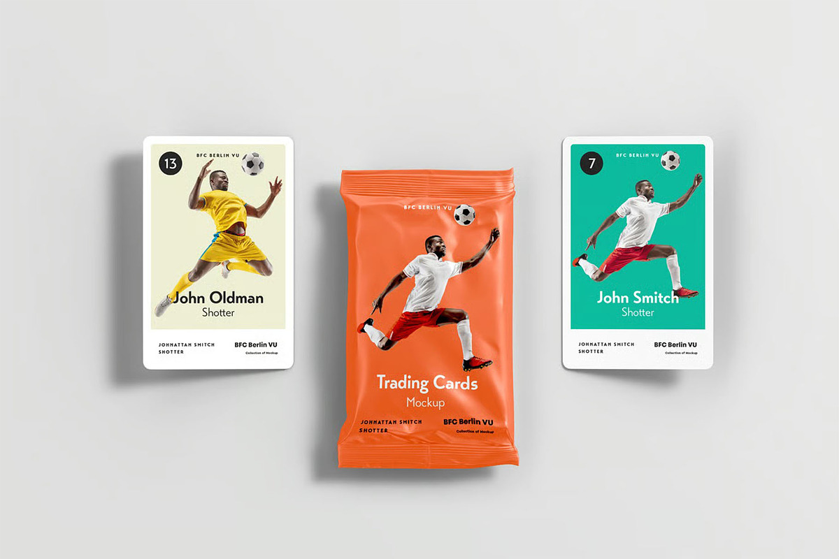 Trading Cards Mock-up, an Advertising Mockup by zippypixelstudio (Photo 4 of 14)