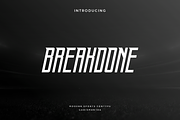 Breakdone, a Font by garismantra (Thumbnail 1 of 3)