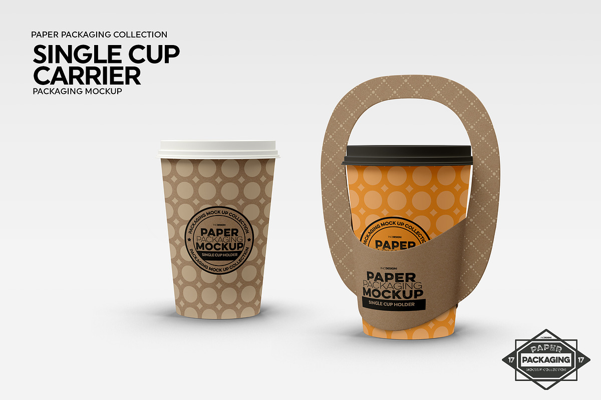 Single Cup Paper Carrier Mockup, a Cups & Container Mockup by INCDesign (Photo 3 of 7)