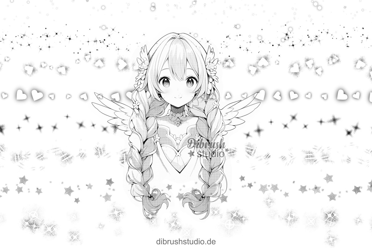 Procreate - Manga Glitter Brushes, a Brush Add-On by DiBrush Studio (Photo 5 of 5)