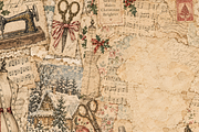 Sewing Christmas Junk Journal Pages, a Background Graphic by Markicha Art (Thumbnail 4 of 5)