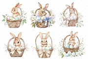 Watercolor Easter Bunny Clipart, an Illustration by Watercolor design (Thumbnail 2 of 11)