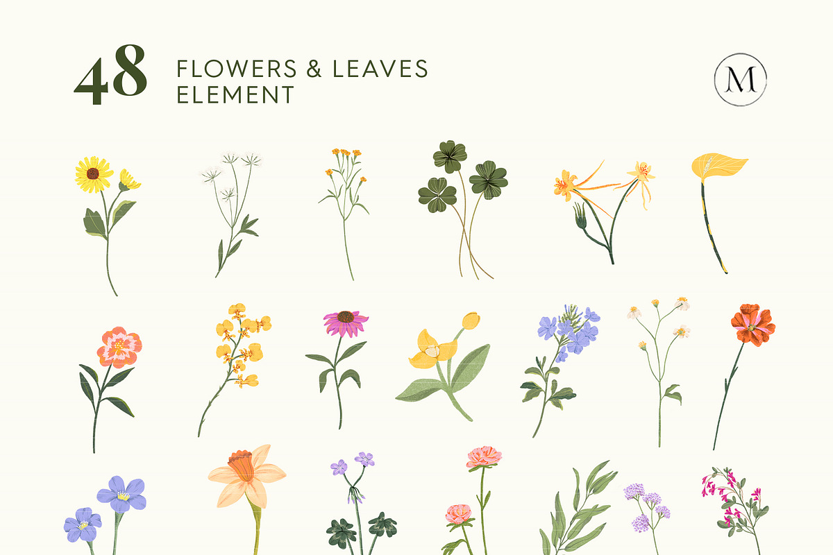 Summer Meadow Wildflower, a Decorative Illustration by Manimanisa (Photo 4 of 12)