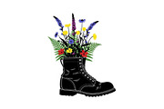 Floral Boot Silhouette Bundle, an Illustration by Gaye Art (Thumbnail 21 of 31)