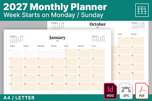Monthly Planner 2027 (MP021-27)