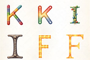Christmas Lights Alphabet Letter Cli, an Illustration by CrexoraLab (Thumbnail 2 of 5)