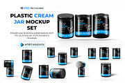 Plastic Jar with Screw Cap Mockup, a Packaging Mockup by artBit Design Studio (Thumbnail 1 of 10)