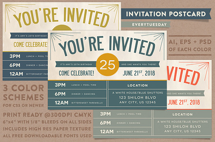 Invitation Postcard