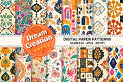 Boho Seamless Digital Papers, a Texture Graphic by Dream Creation (Thumbnail 1 of 7)