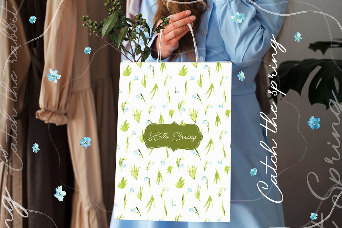 Spring Easter bunnies patterns, a Pattern Graphic by Vero Arts (Photo 8 of 10)