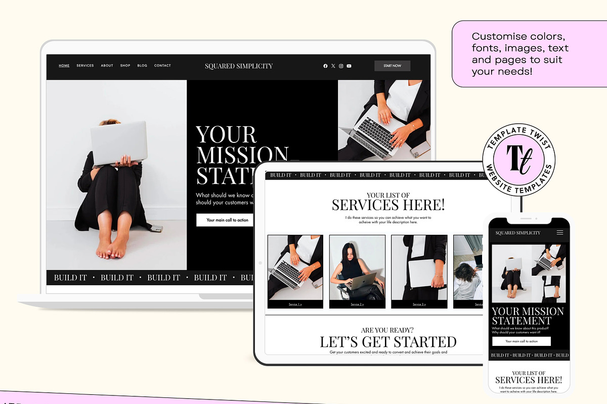 Wix Consulting Website Template, a Wix Template by Template Twist Shop (Photo 6 of 10)