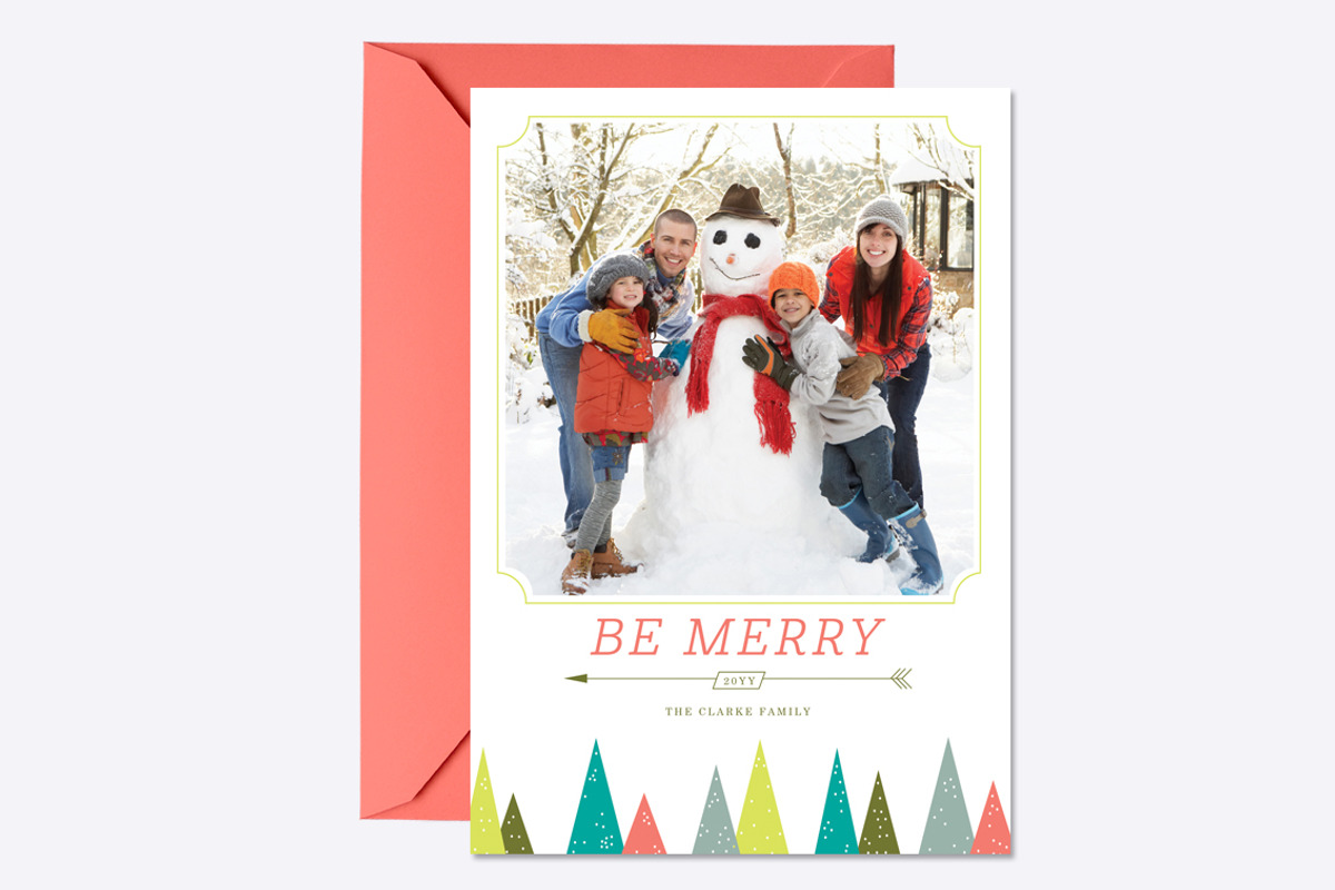 Festive Forest Holiday Card Template, a Card Template by origamiprints (Photo 1 of 2)