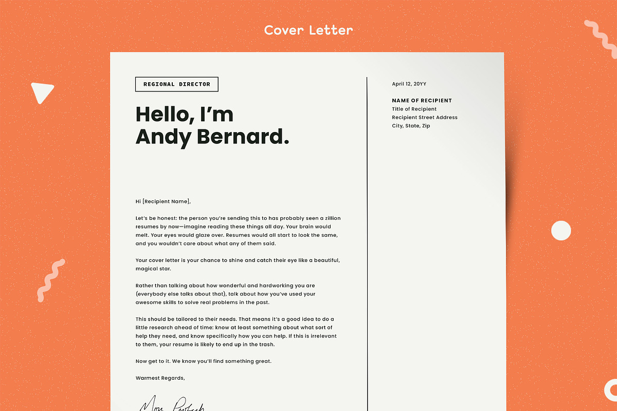 Modern Resume Template CV, a Resume Template by More Profesh (Photo 3 of 6)