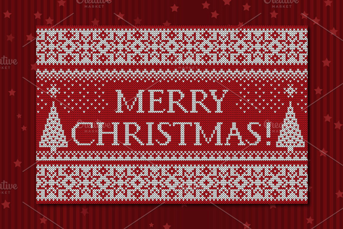 Christmas Knitted Backgrounds, a Pattern Graphic by Sunny Design (Photo 3 of 5)