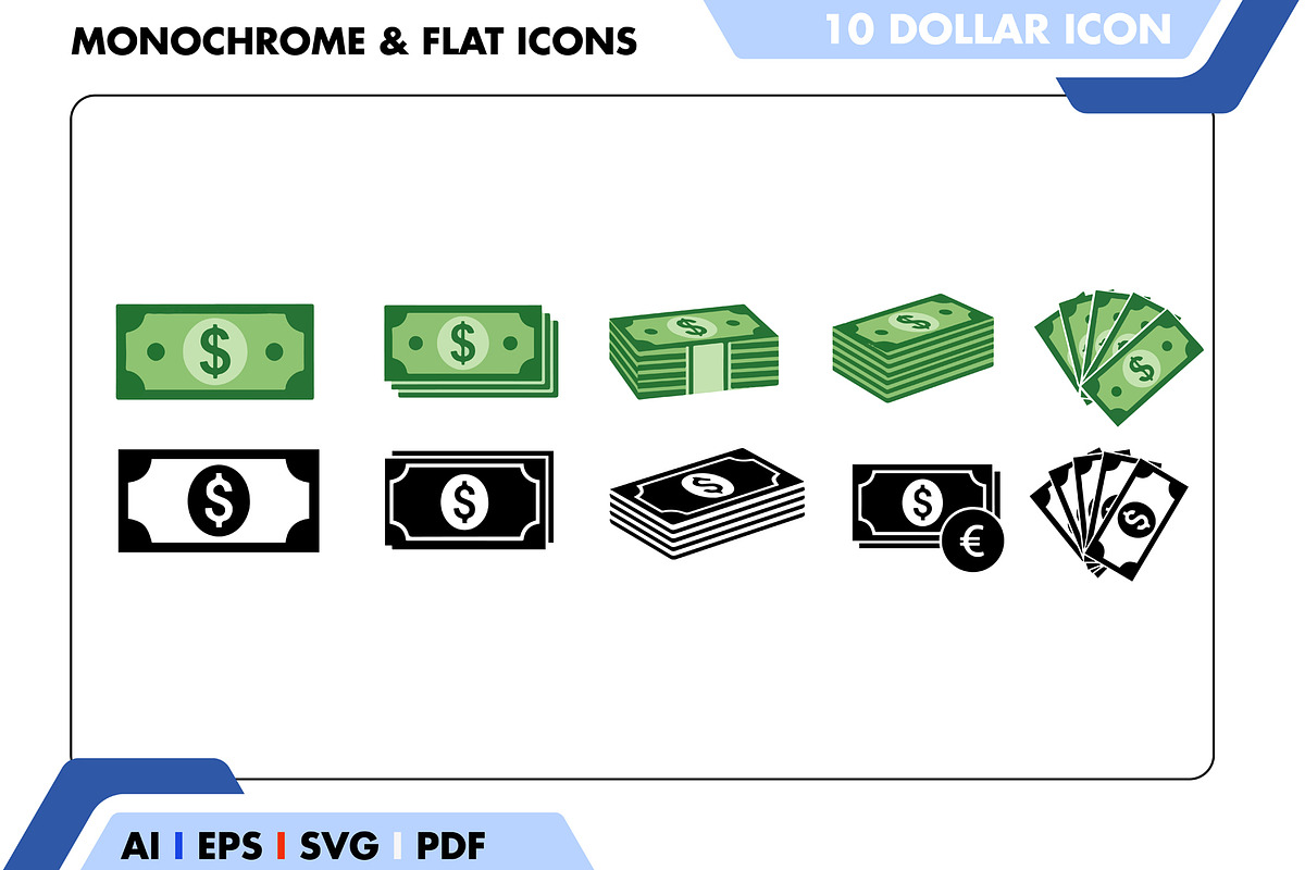 Money Cash Icon – Green & Black, an Outline Icon by Fontmine Studio (Photo 1 of 3)