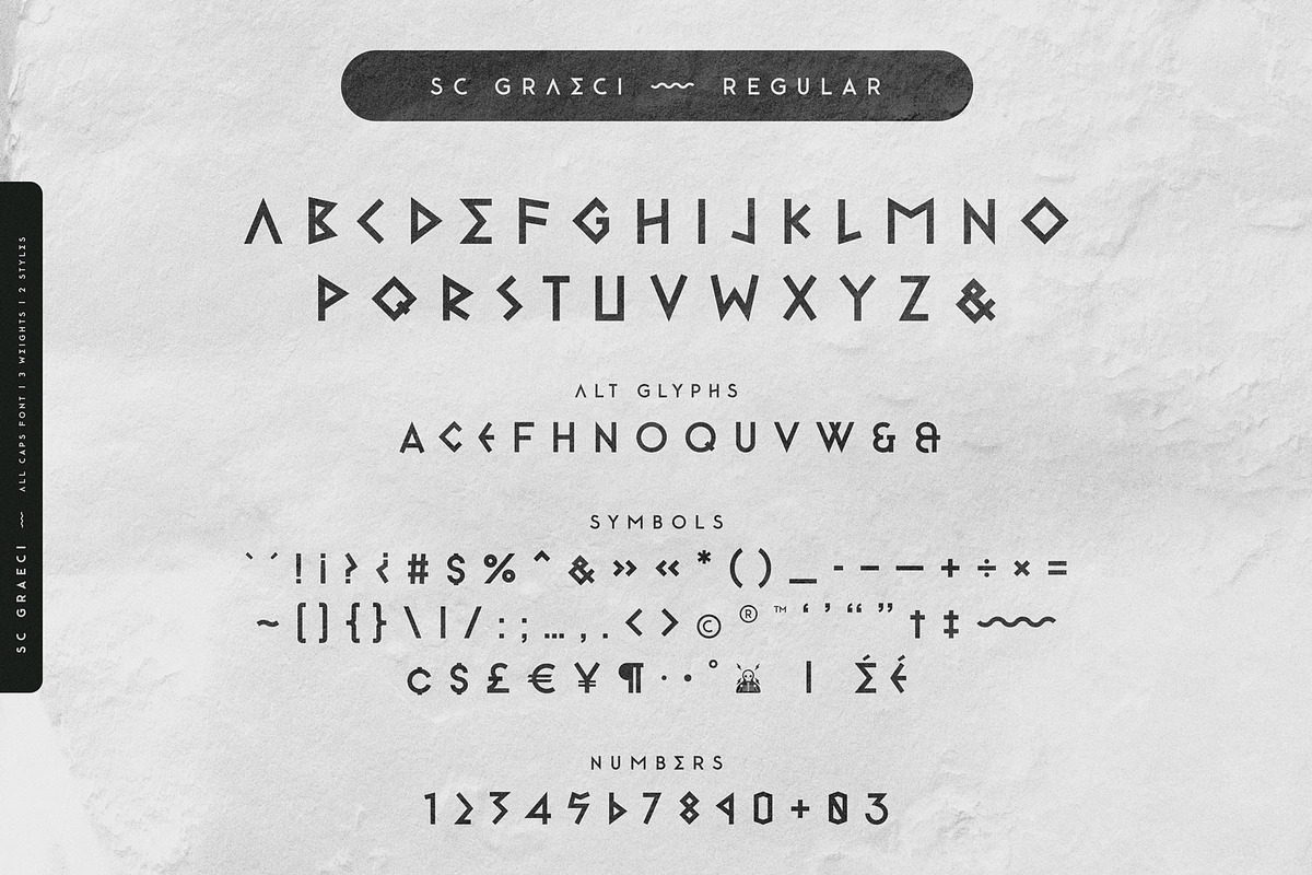 Graeci Display — Greek Inspired Font, a Sans Serif Font by Sinclair Creative Agency (Photo 4 of 15)