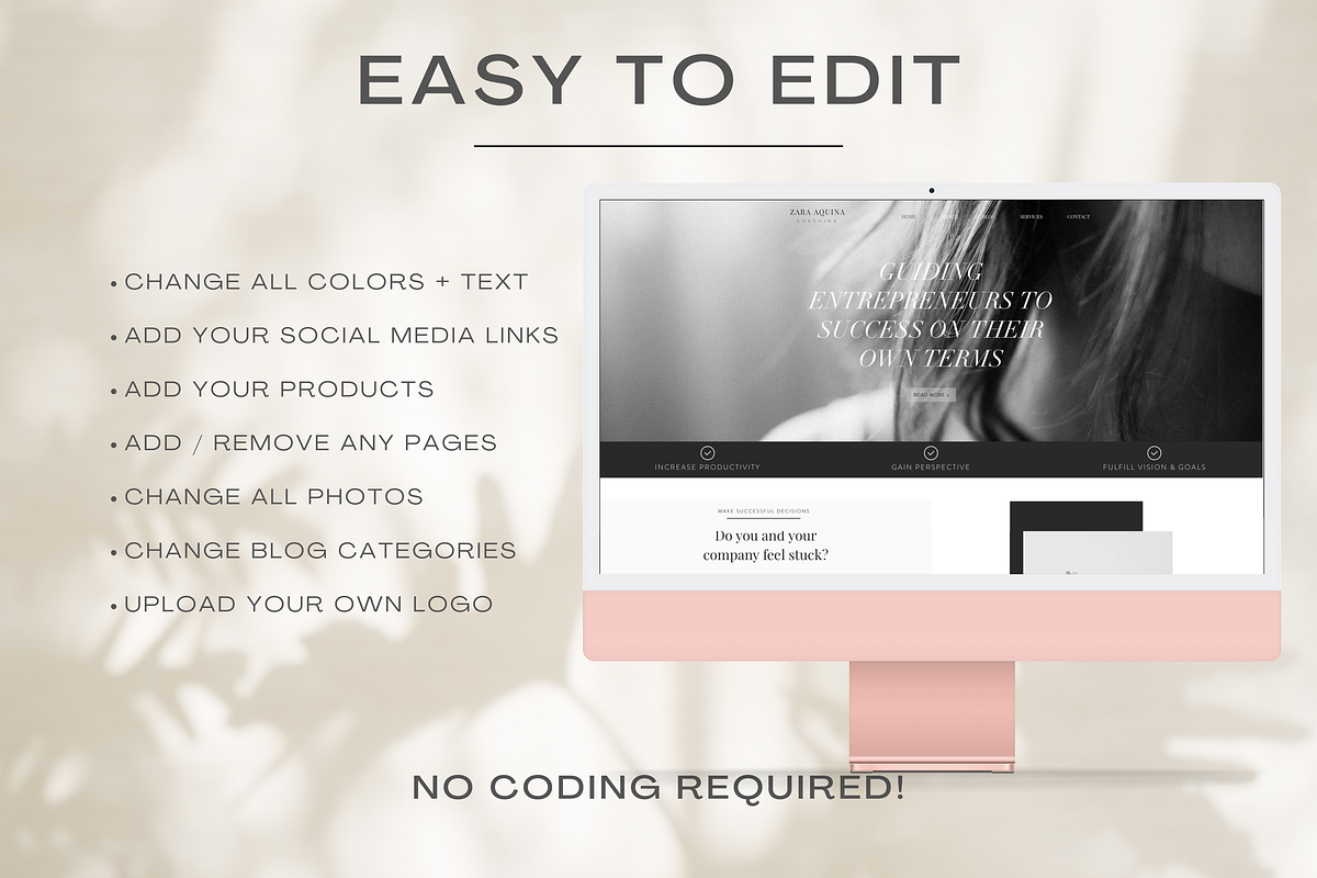 Website Template Design for Coaches, a Websites & App Template by Cosmic Design (Photo 3 of 8)