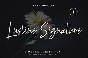 Lustine Signature – Modern Script, a Script Font by kangfont Studio