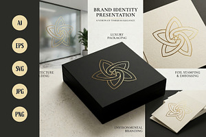 Knot Gold Star Geometric Elegant, a Branding & Logo Template by Saba Vector