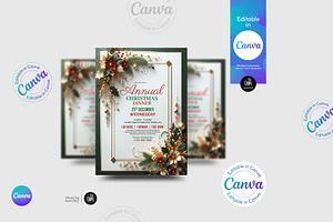 Christmas Dinner flyer Template, a Flyer Template by Aam360