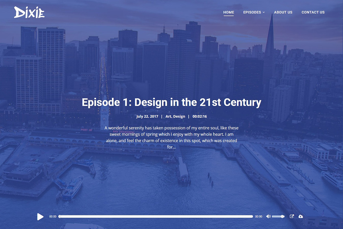 Dixie Podcast WordPress Theme, a WordPress Template by SecondLineThemes (Photo 2 of 10)