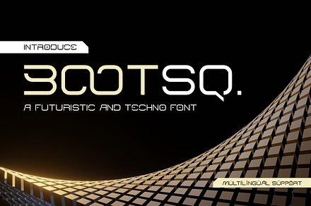 Bootsq - Futuristic & Tech Font, a Sans Serif Font by QR Design Studio