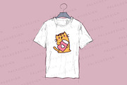 Cute Kawaii Cats with Books, an Animal Illustration by Palau (Thumbnail 5 of 12)