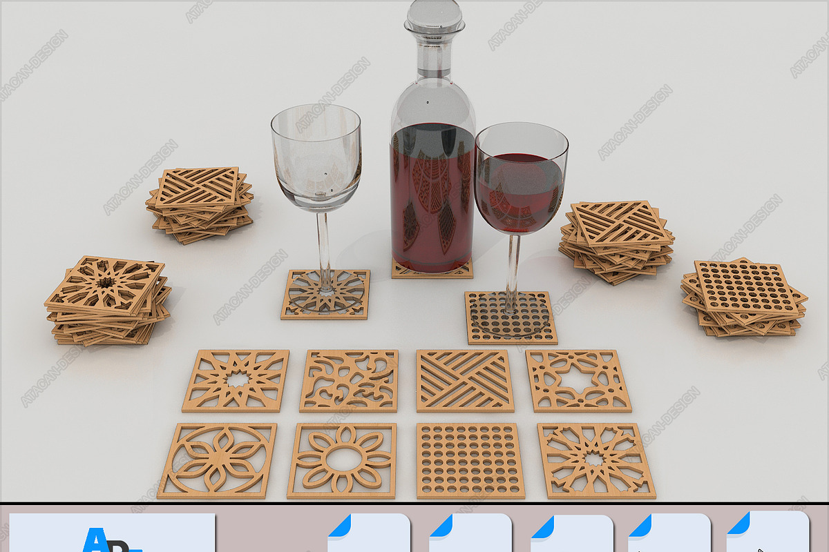 200Pcs Drink Coaster Patterns Bundle, a Pattern Graphic by AtacanDigital (Photo 6 of 8)