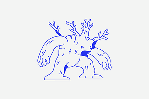 Fantasy Forest Monster Character, an Object Illustration by Danil Polshin